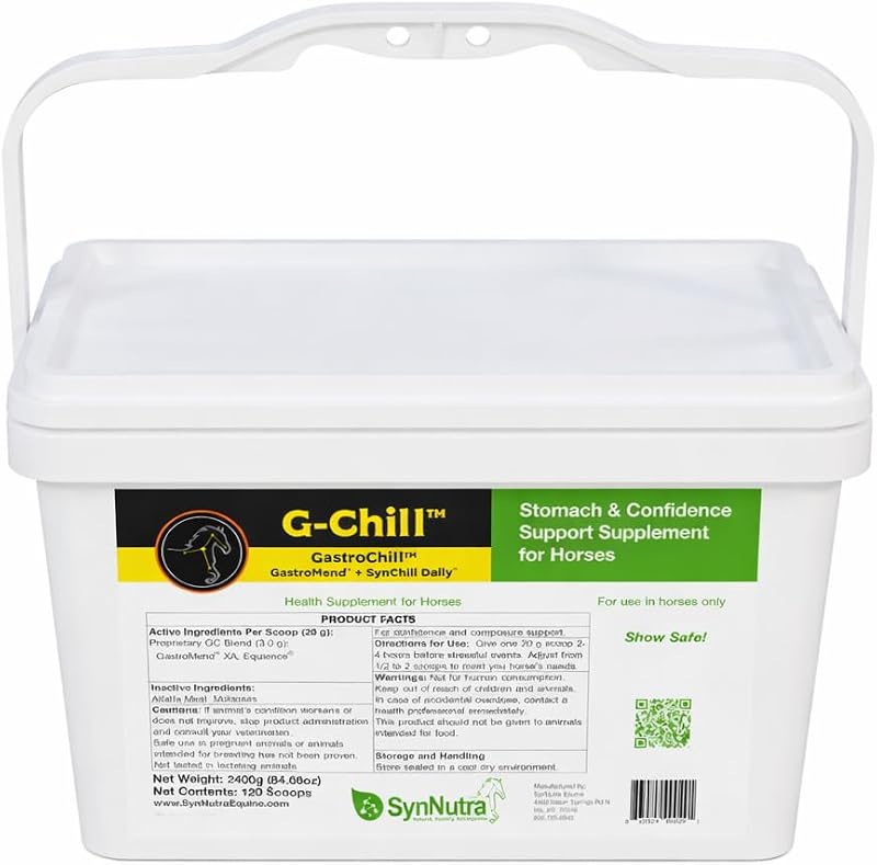 Suplemento Digestivo e de Comportamento para Cavalos G-Chill® SynNutra Equine, 30 Doses
