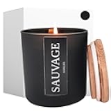 AANLIFE Scented Candle for Men, Masculine Fragrance Inspired by French Cologne, Organic Wax 50H Burn, Gift for Dad Husband Boyfriend, Glass Jar with Lid, 8 oz, USA