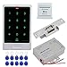 Produktbild HFeng RFID-Tür-Zugangskontrollsystem, Metall-Touch-Zugangskontrolle, Tastature-Leser, DC12 V Netzteil, elektronische Schlösser, 10 Schlüsselanhänger für Zuhause