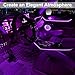 EL Wire Interior Car LED Strip Lights, 16.5FT USB Neon Glowing Strobing Electroluminescent Wire Strip with 6mm Sewing Edge, Ambient Lighting Kits for Car Indoor Decoration (Purple)