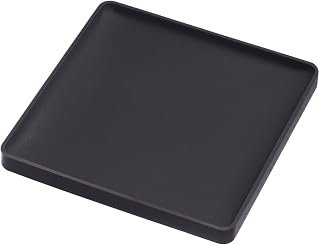 山崎実業(Yamazaki) 立体 コースター 角型 ブラック 約W9.5×D9.5×H0.9cm タワー シリコン 2537