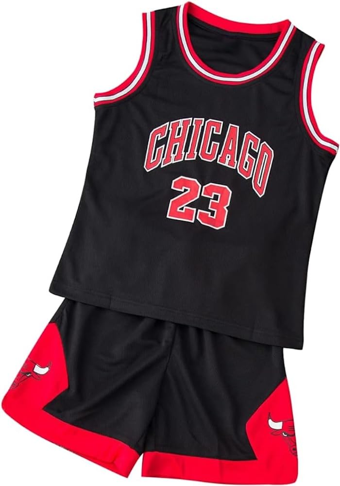 EZBKids Basketball 2-Piece Performance Tank Top Training Jersey Top and Shorts Set | Sleeveless and Short Sleeved Childrens Basketball Sports Kit for Boys & Girls