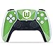 DeinDesign Skin kompatibel mit Sony Playstation 5 PS5 Controller Folie Sticker VFL Wolfsburg Trikot Fanartikel