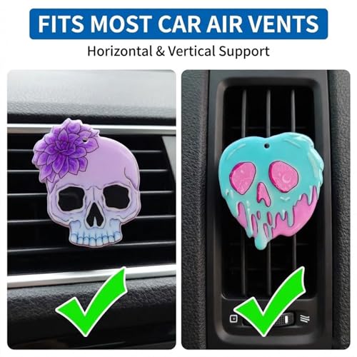 Image of Car Air Vent Clips,Car Air Fresheners Vent Clips Car Diffuser Vent Clip,Car Decoration Cute Car Interior Decor,Car Accessories for Women (2 Pcs Halloween Ghost)