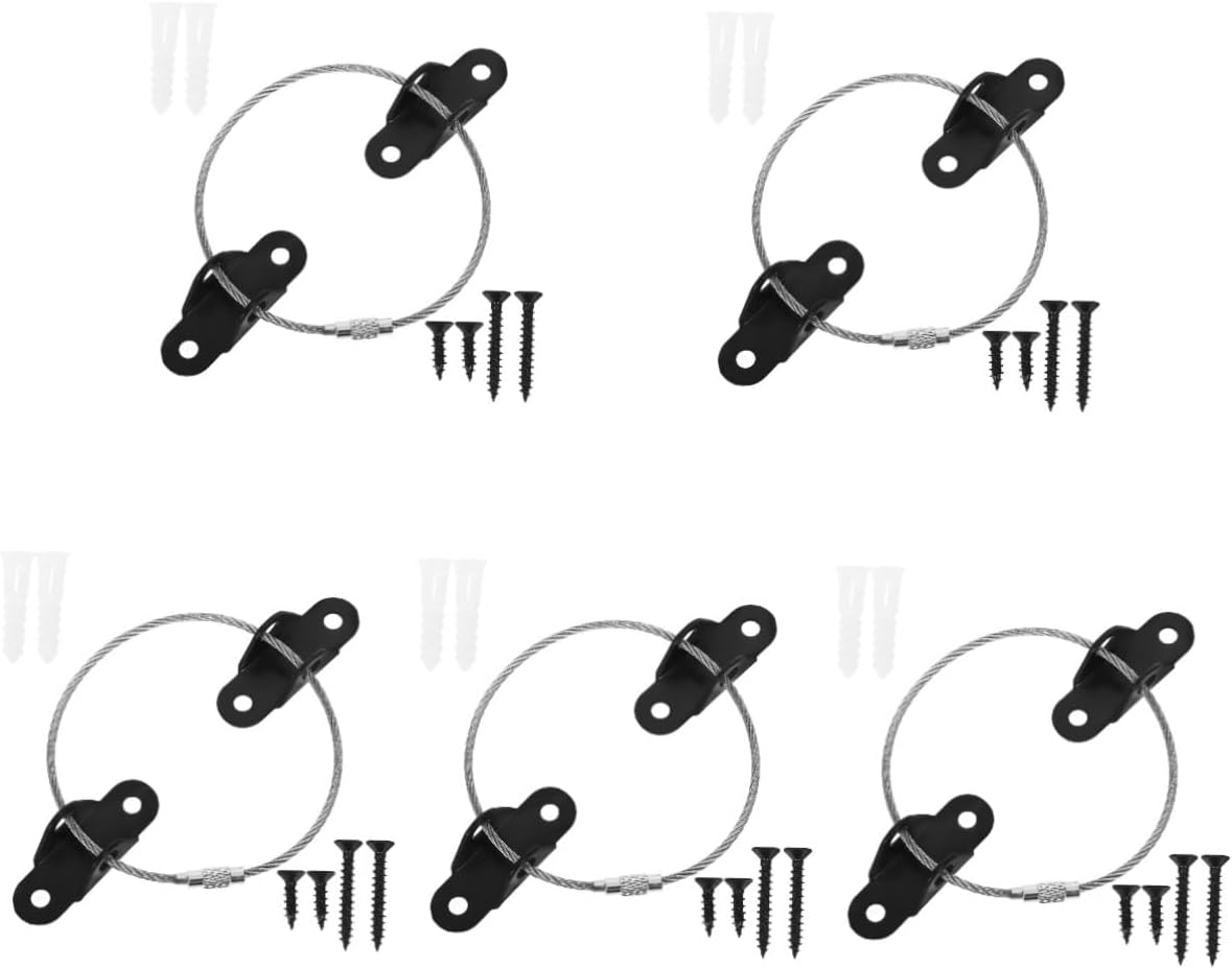 Abaodam 10sets -tip Furniture Anchors Childproofing Wall Straps for Bookshelves and Dressers Easy Installation Hardware Includes Screws for Safety
