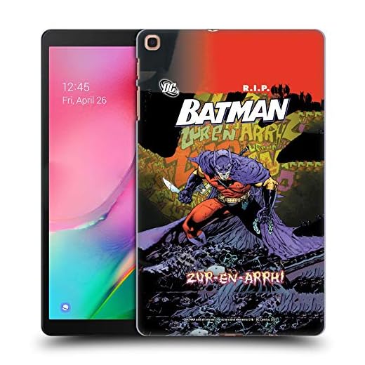 Head Case Designs Officiellt licensierad Batman DC Comics Zur-En-Arrh ikonisk serietidning kostymer hårt skal kompatibelt med Samsung Galaxy Tab A 10.1 2019