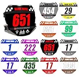 Custom ODI DH Size Electric Bike Number Plate Sticker Decal – Personalized Racing Graphic with Name & Number – Multicolor Eye-Catching Design for Surron, Super 73 and E-Bikes.