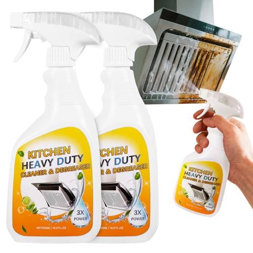 2 Pack Clean Up Kitchen Oil Stains Spray: Foam Cleaner