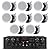Home Theater System Kit with 1000 Watts 4-Chanel Bluetooth Receiver & 8 Qty 6.5" 200 Watts in-Wall in-Ceiling Speakers of 2-Way Stereo Sound with Woofer/Tweeter, Flush Design by Technical Pro