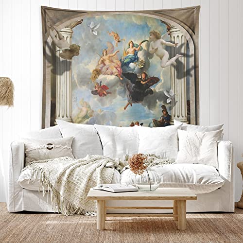 Classic Art Tapestry God Of Love Cupid Greek Mythology Tapestries Renaissance Vintage European Painting Home Decor Wall Hanging For Living Room Bedroom 59.1 X 82.7 Inches #TOP2