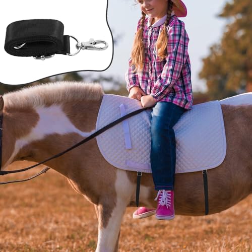 Image of 4pcs Horse Blanket Sheet Leg Straps Replacements, 26.77-49.21 Inch Adjustable Nylon Horse Bucket Straps with Metal Swivel Clips, Horse Blanket Belly Tail Accessory Supplies for Horse Gear, Black