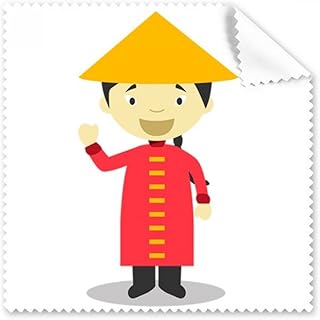 Red Long Gown China Cartoon Cleaning Cloth Phone Screen Glasses Cleaner 5pcs