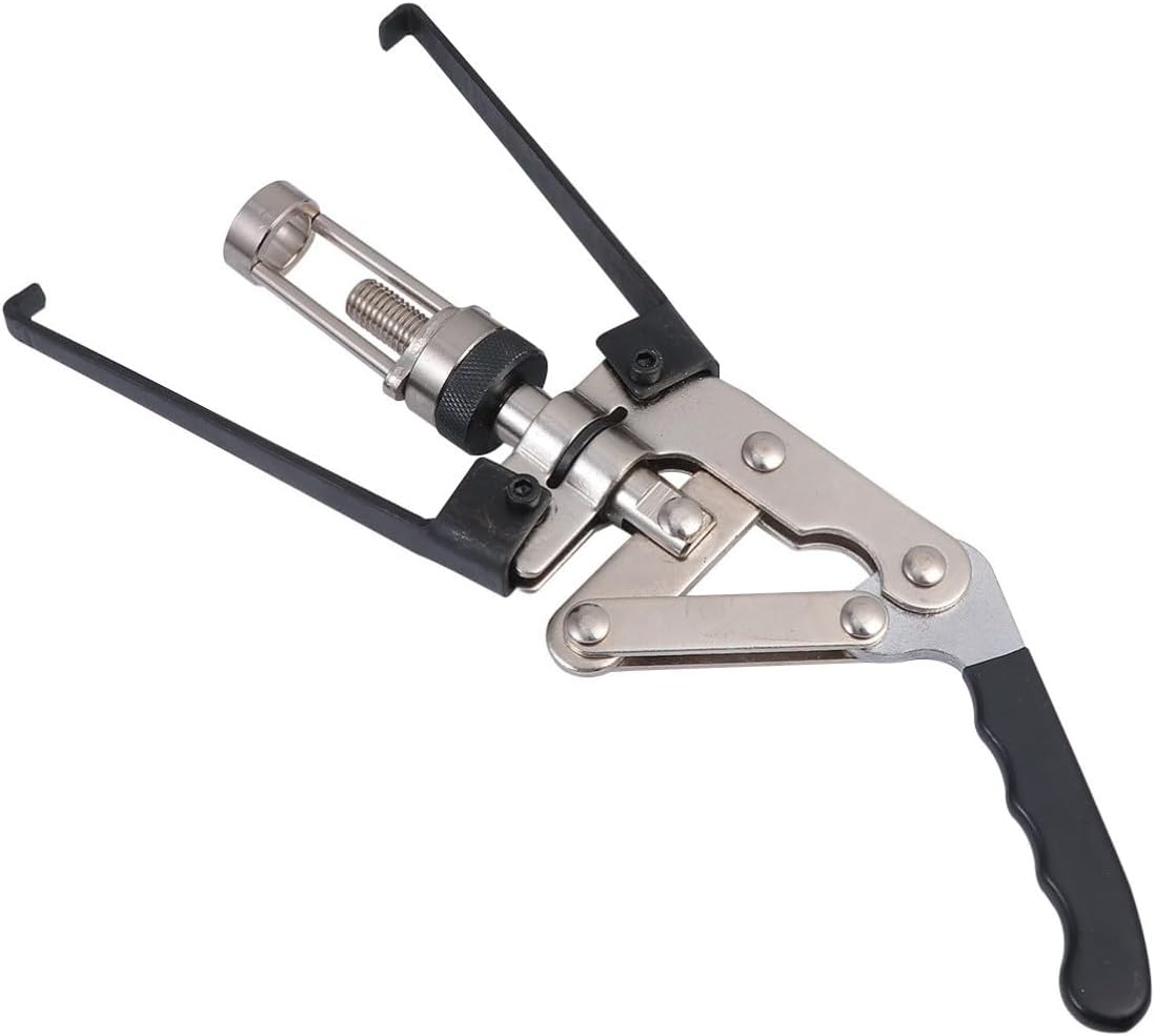 Overhead Spring Compressor Tool for Removing and Keeping Engine Valve Stem Seals, Sturdy Carbon Steel Construction, Suitable for Ohv Engines, Silver Finish