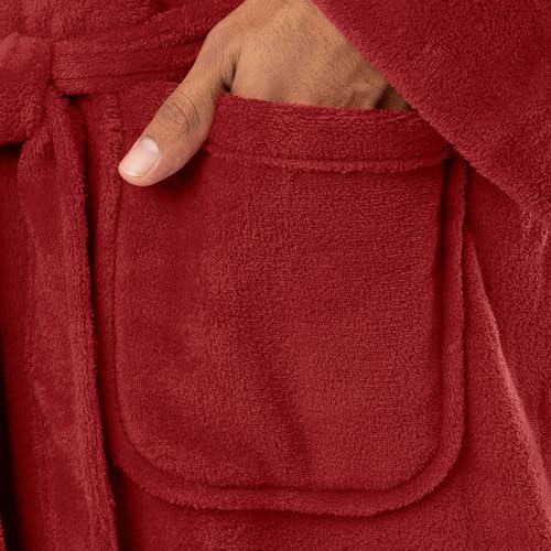 Image of Fruit of the Loom Men's Solid Plush Fleece Robe