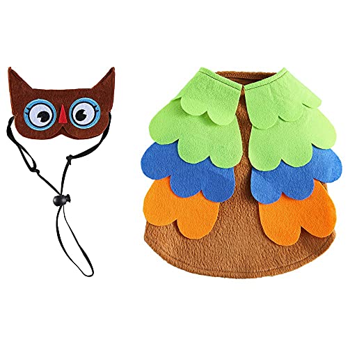 Mogoko Cute Owl Cosplay Dog Costume Cat Costume,Pet Halloween Cosplay Cloak, Funny Owl Costume For Puppy Dogs Cats Size S #TOP5
