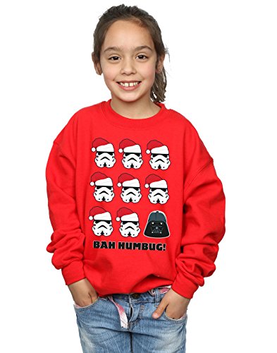 Image of Star Wars Girls Christmas Humbug Sweatshirt 5-6 Years Red