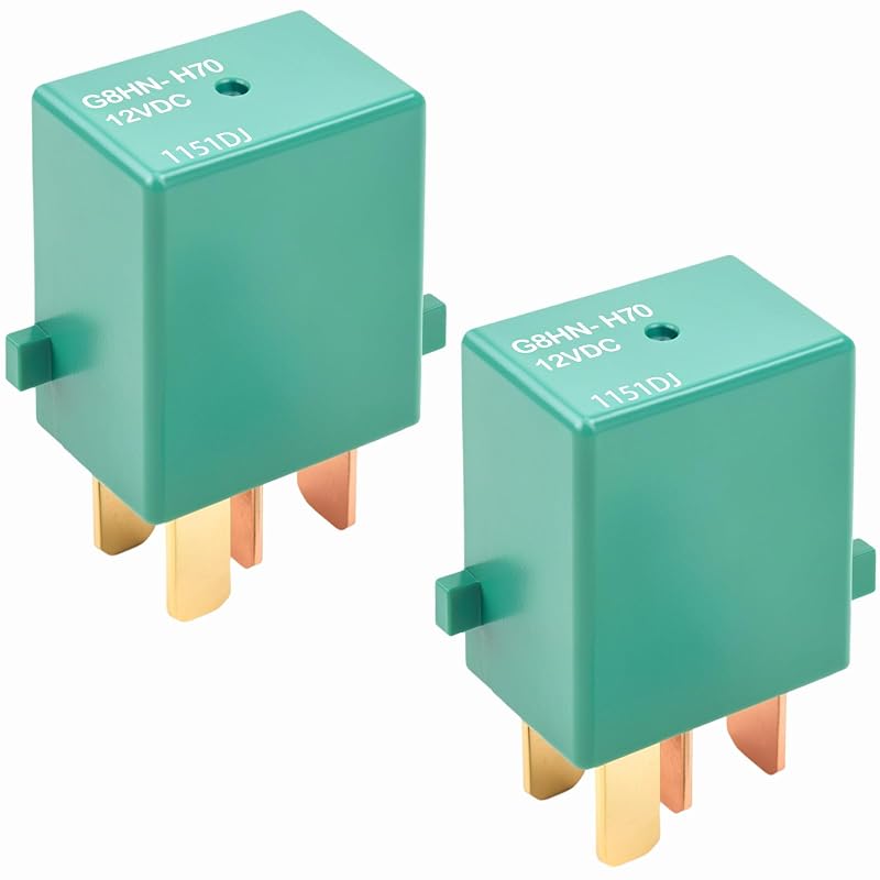 Relé automotivo Micro ISO G8HN-H70 Casalytics 12 V 20 A SPST – Conjunto com 2