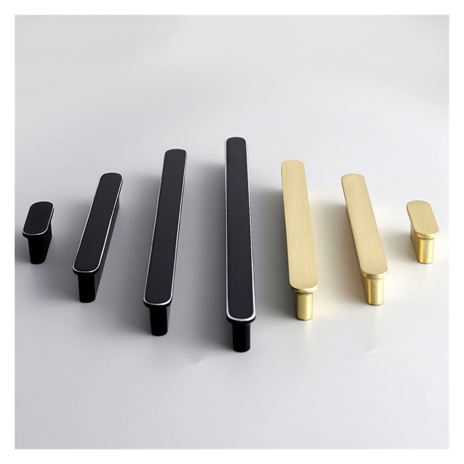 Poignée de cuisine en T NOORSE lot de 6 boutons en alliage de zinc chrome pour armoire