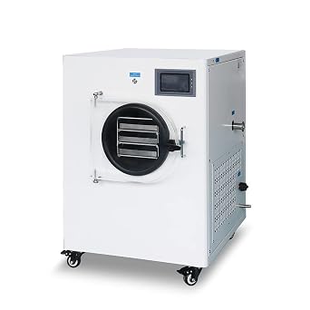 HNZXIB Freeze Dryer, Home Freeze Dryer for Fruits & Vegetables, 3 Trays & 6lbs/Batch, Food Grade Freeze Drying Machine with Rotary Vane Vacuum Pump Home Use