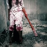 Spooktacular Creations Atrapa kij baseballowy z drutu kolczastego, realistyczna rakieta z tworzywa sztucznego, broń do apokalipsy zombie, rekwizyt na Halloween i akcesoria do kostiumu