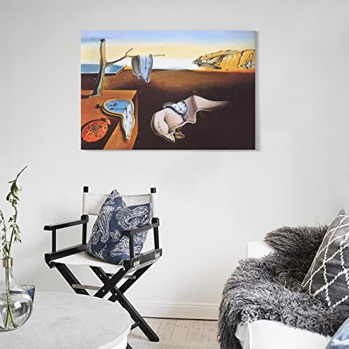 Art Prints Salvador Dali The Persistence Of Memory Surrealism Poster Wall Art Paintings Canvas Wall Decor Home Decor Living Room Decor Aesthetic 24X36Inch(60X90Cm) Frame-Style #TOP4