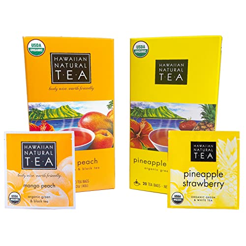 Mango Peach And Pineapple Strawberry Tea | Black Tea, Green Tea, And White Tea Blends - 40 Tea Bags #TOP7