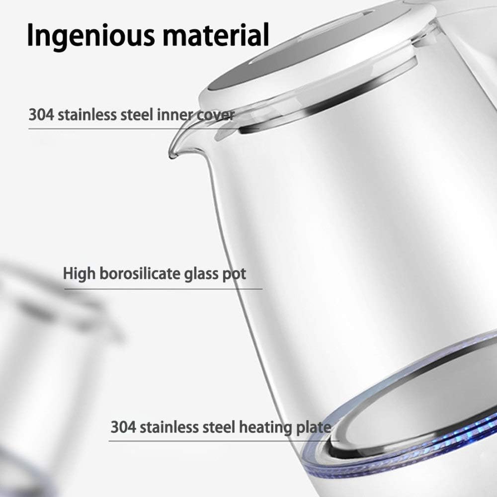 Kettle, 1.8L Glass Electric Kettle, Temperature Control, Led Light, Auto Off, Bpa Free, For Coffee, Tea, Espresso
