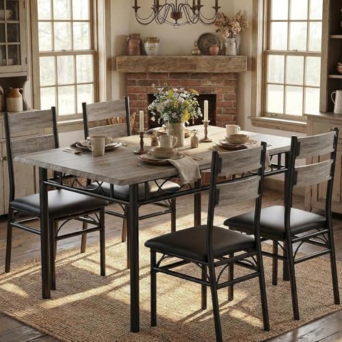 IDEALHOUSE 4-Piece High-Back Dining Set