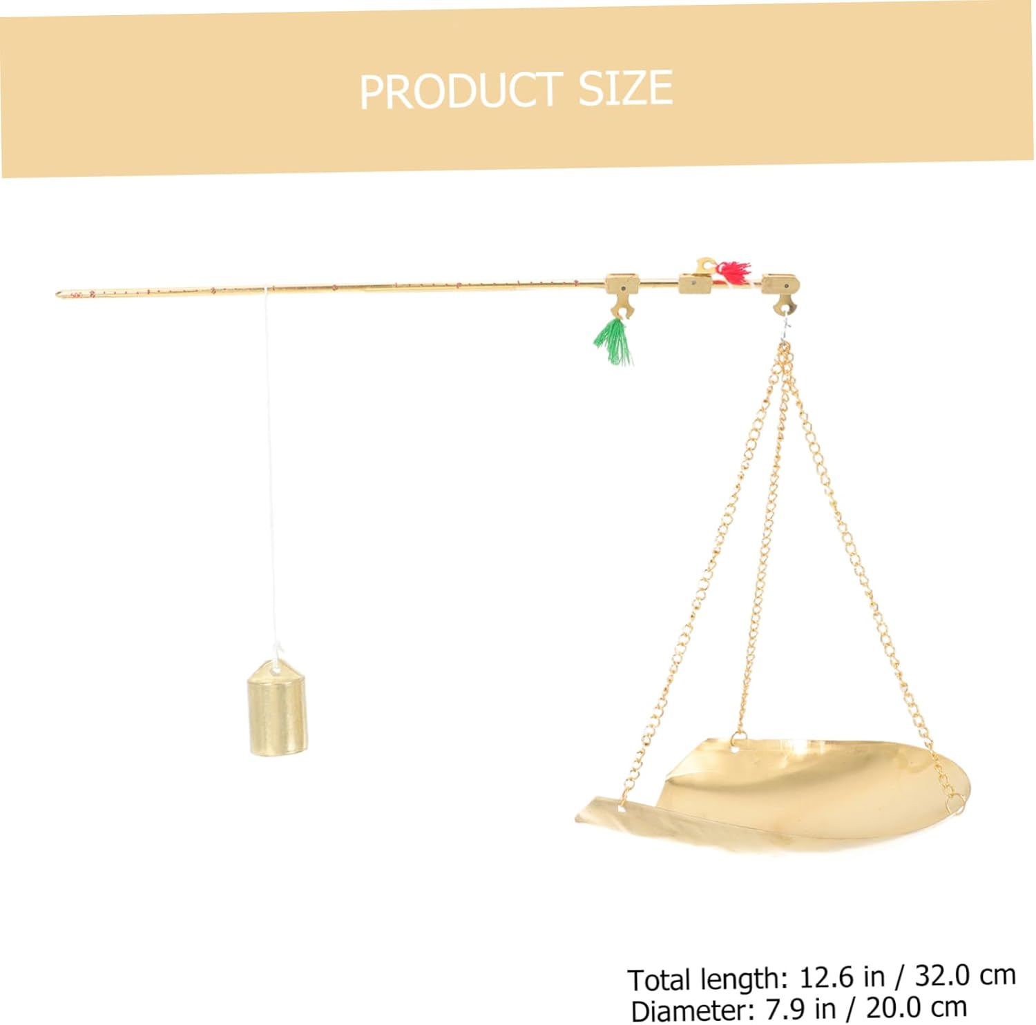 Small Copper Medicine Scale for Accurate Weighing of Dried Fruits Herbs and Tea Traditional Design for Home Use and Decoration Easy to Operate Capacity