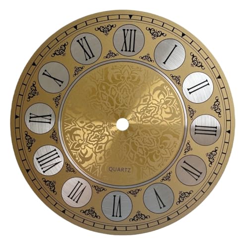 Besttoolifes Reloj de pared de aluminio vintage, esfera redonda de