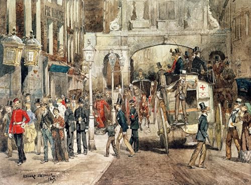 Murale Tableaux Toile Rue de Londres Déco Maison Poster Image Déco D'Art Murale 60x90cm