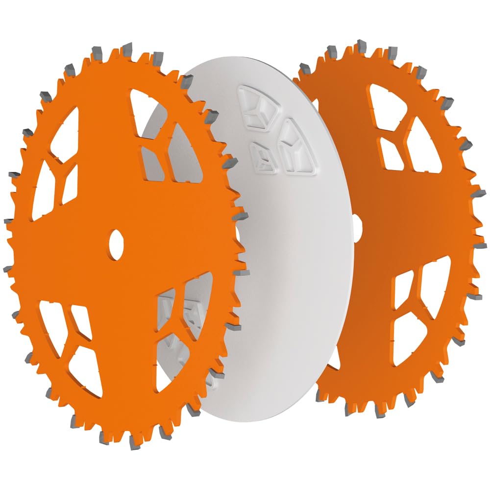 CMT 230.324.08 Precision Locked Dado Pro Set with Interlocking Chipper Design for Splinter-Free Flat Bottom Grooves - 8" Diameter, 24 Teeth, 5/8" Arbor