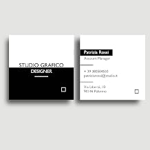 Personalised Business Cards Choice of Colours and Design | 5 x 5 cm | Front and Back Colour Print on 300 g Card (ATTRACTIVE 2)