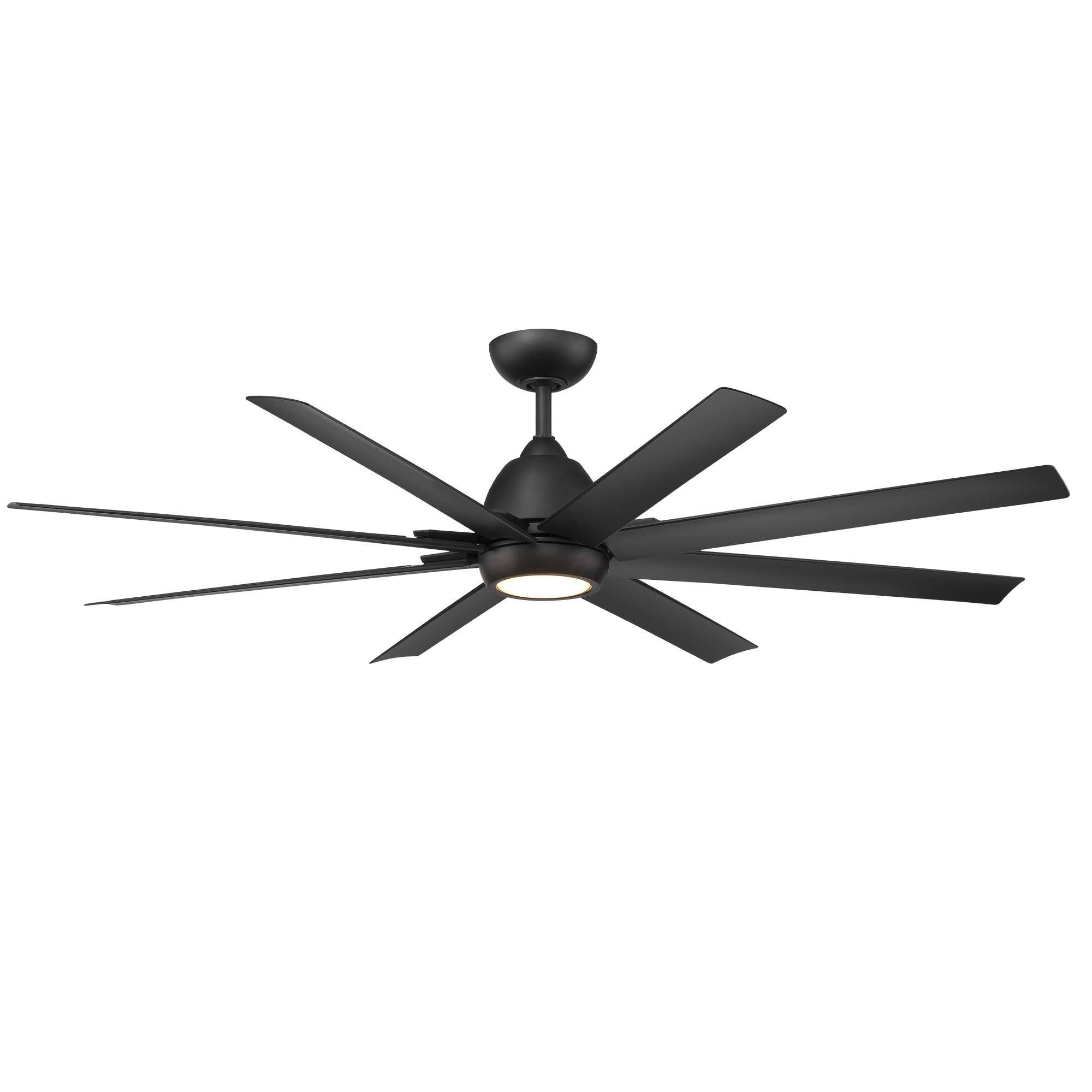 WAC Lighting F-064L-MB Mocha XL 66 Outdoor Ceiling Fan with LED Lights Remote Matte Black — view 6