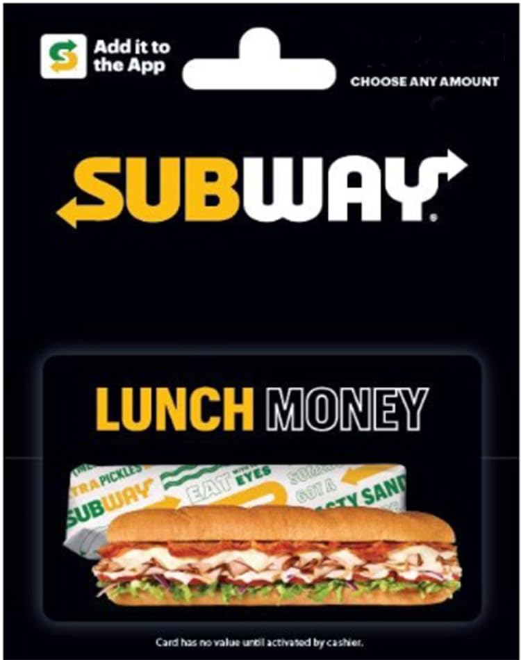 Subway Gift Card (Standard) Thumbnail