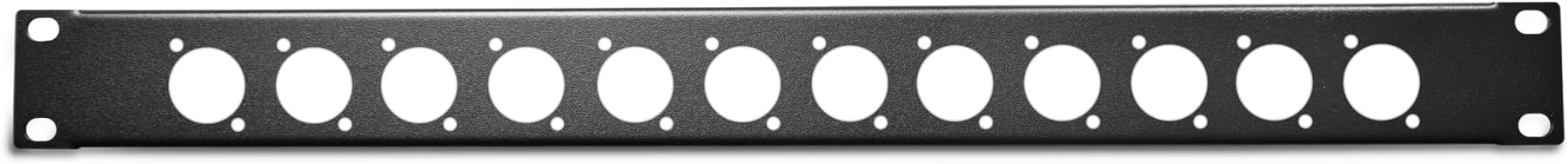 RP1U-12D Rack Panel with 12 D-Series Punch-Outs, 1U