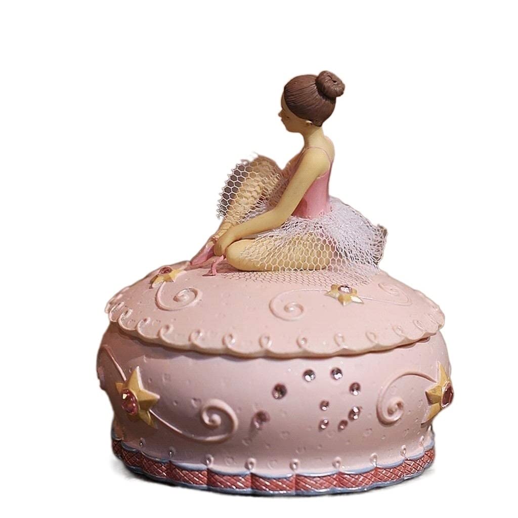 Caja Musical Personalizada Joyero Musical para niña con cajones Joyero Musical de Bailarina Diseño Rosa Regalos de cumpleaños. Cajita de Musica