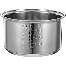 PRETYZOOM Rice Cooker Inner Pot Stainless Steel 1.6 L