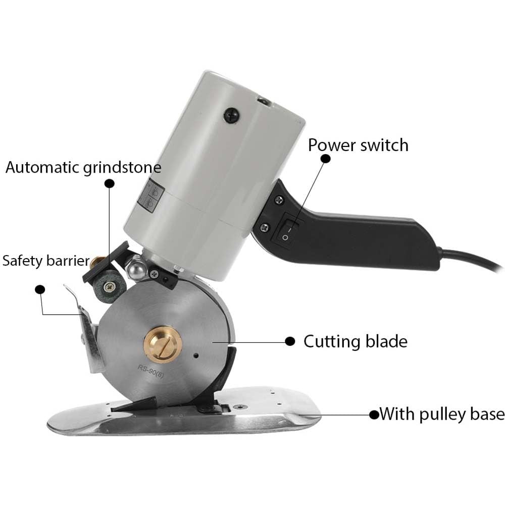 ACAGALA Macchina di taglio rotonda del tessuto leggero portatile elettrico a basso rumore TY-90B