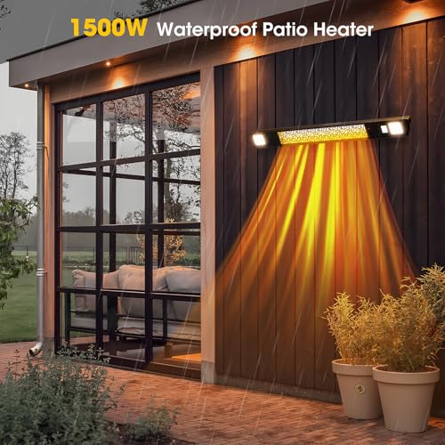 Sundate Wall-Mounted Electric Heater, Hanging Patio Heater With Light thumb #1