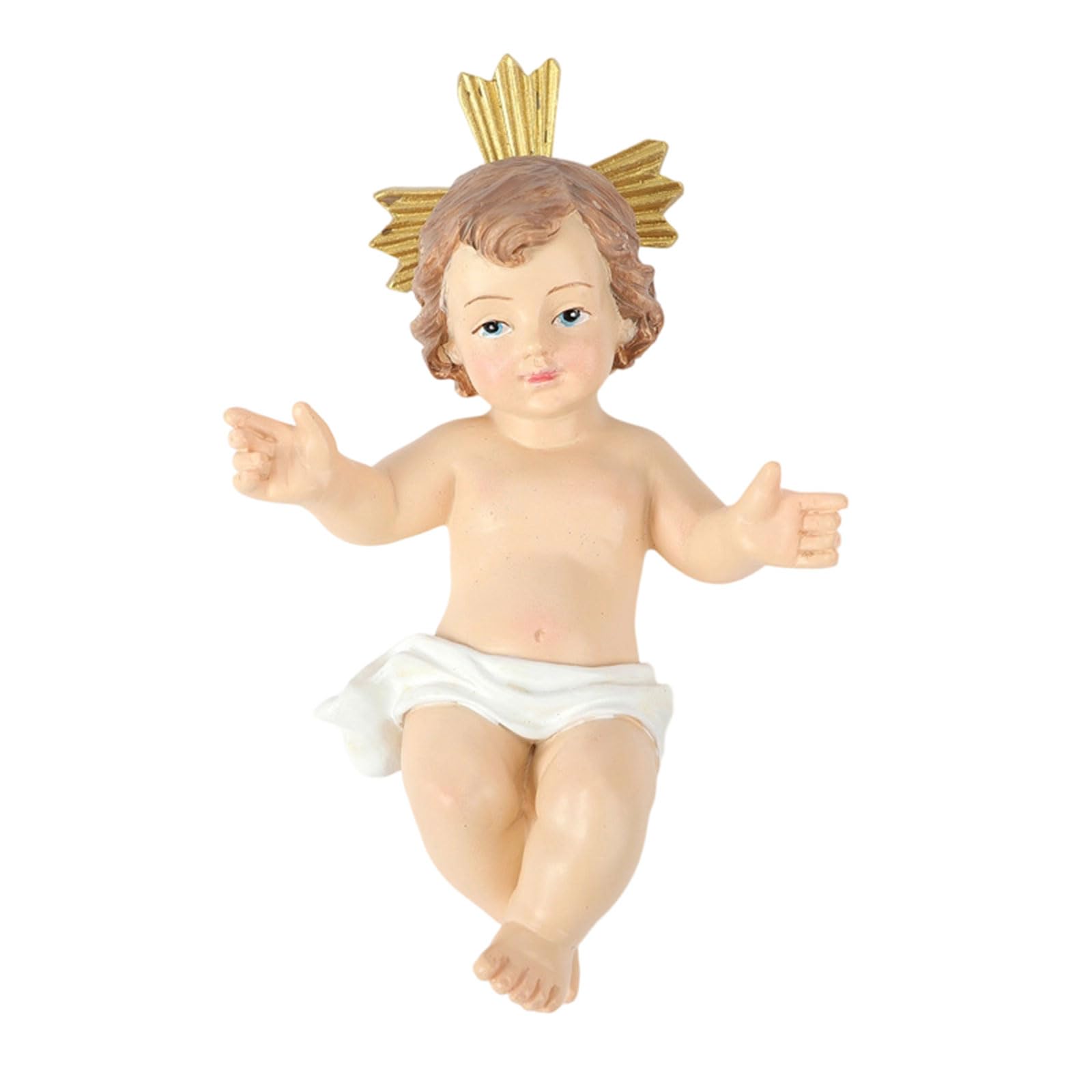 Osniyaw A Resin Figurines Baby Jesus In The Nativity Scene 2 Pieces Small Nativity Scene Religious Christmas Ornament Figurine Baby Jesus In The Nativity Scene