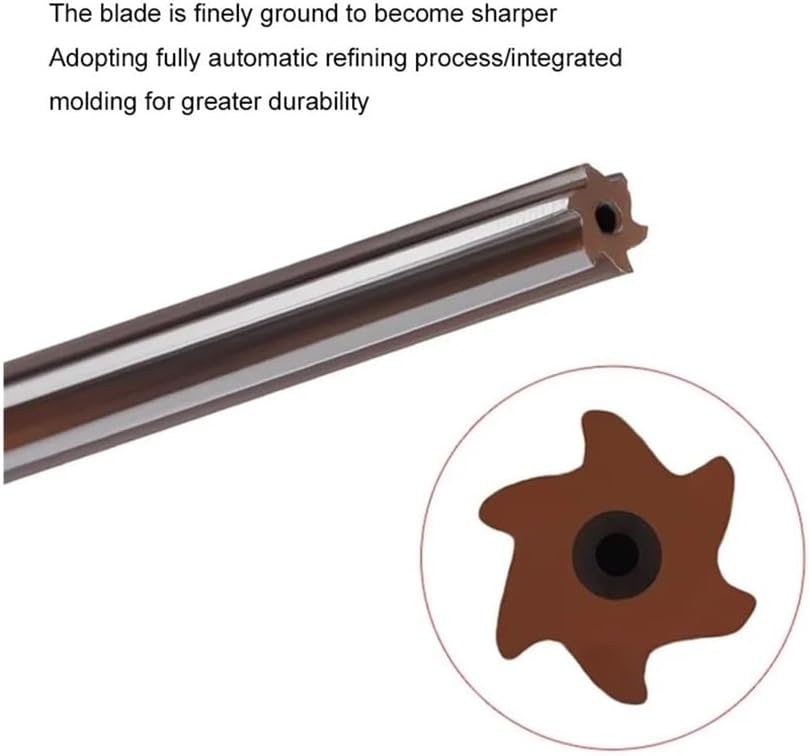 High Speed Steel Conical Pin Extended Reamers 3.0-16.0mm for Wood Aluminium Alloy 1: 50 Straight Groove Hand Reamer(20mmX225mm)