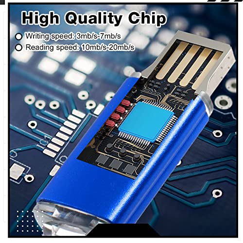Hoteam 50 Pack USB 2.0 Flash Drives Bulk Blue Portable Thumb Drive with Hat USB Sticks Bulk with 50 Pcs Lanyards for Data Storage File Sharing Commercial Gift(4GB) by Hoteam - Image 5
