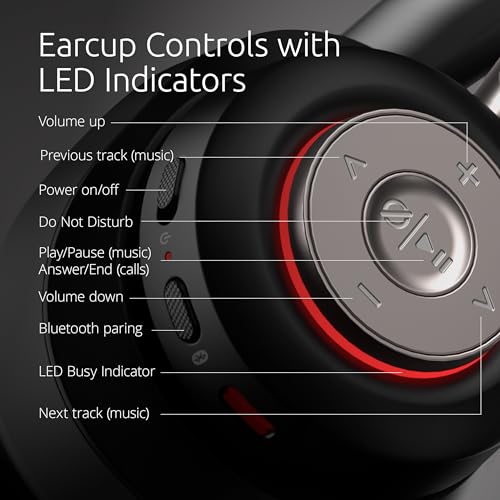 Kensington AH3X Bluetooth Headset, Wireless Over-Ear Headset, Boom Microphone, LED Indicator, Earcup Controls (K83455WW) by Kensington - Image 2