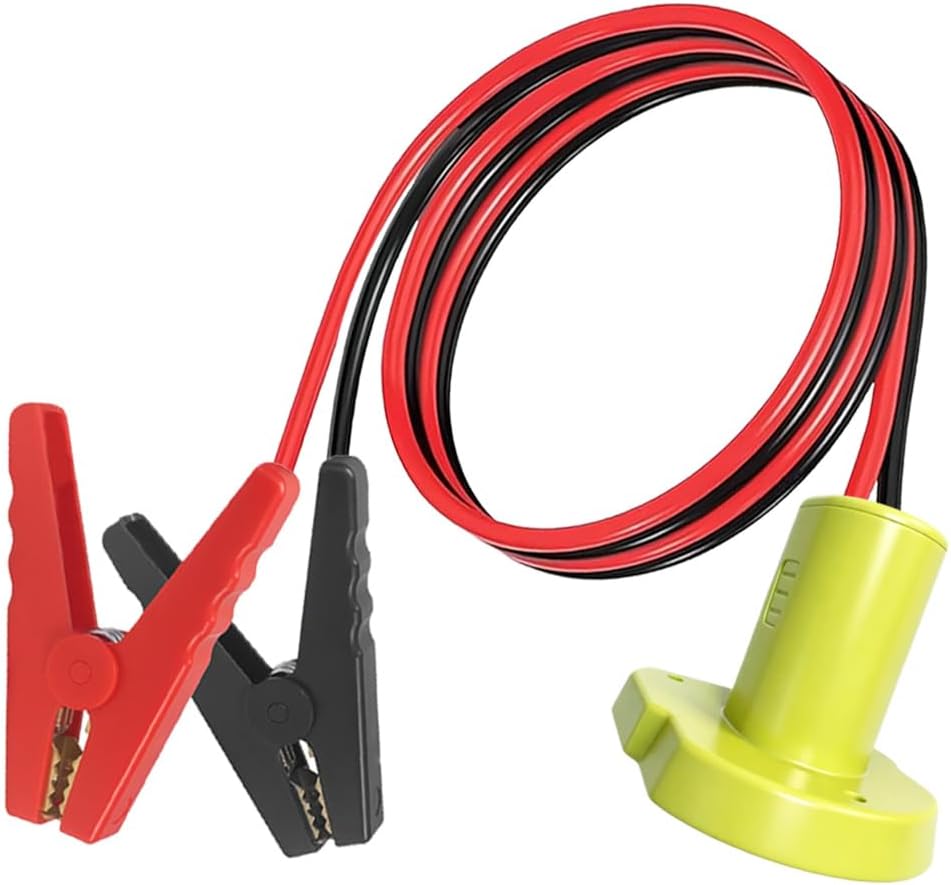 Jumper Cables Adapter Compatible with Ryobi 18V Batteries, Silicone Wire 8AWG 3.28FT Portable Battery Jump Starter Starting Using Tool for Car SUV Truck, Temperature Resistance 392℉(200℃)