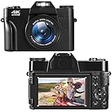 Digitalkamera 4K 48MP Fotoapparat Digitalkamera 3,0-Zoll-Ultra-Clear-Screen Kompaktkamera mit 16-fachem Digitalzoom, Digitalkamera und 32 GB SD-Karte