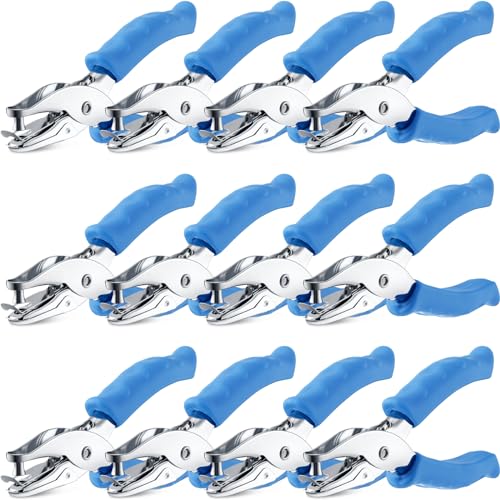 Perforatrice unique 6.35mm à levier souple bleu pour loisirs créatifs lot de 12