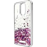 T-Mobile Revvl Plus case, Skmy Liquid Glitter Sparkle Girl Women Cute Clear TPU+Shockproof Hard PC Protective Case for T-Mobile/Coolpad Revvl Plus 6