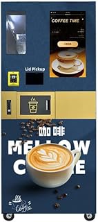 Coffee Vending Machine with Hot & Cold Drink Options - Commercial Vending Equipment with Digital Screen, Payment System for Gyms and Schools