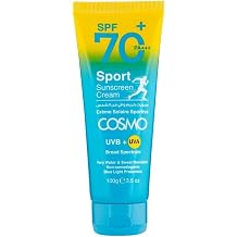 Cosmo Sport Sunscreen Cream 100g | 3.38 fl.oz, SPF 70 | PA+++| UVA/UVB Protection | for Unisex